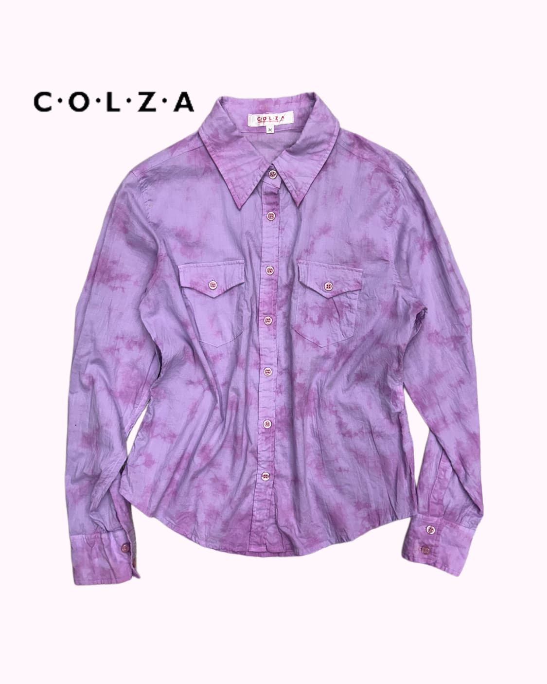 COLZA violet tie-dye pocket shirt 상품이미지1