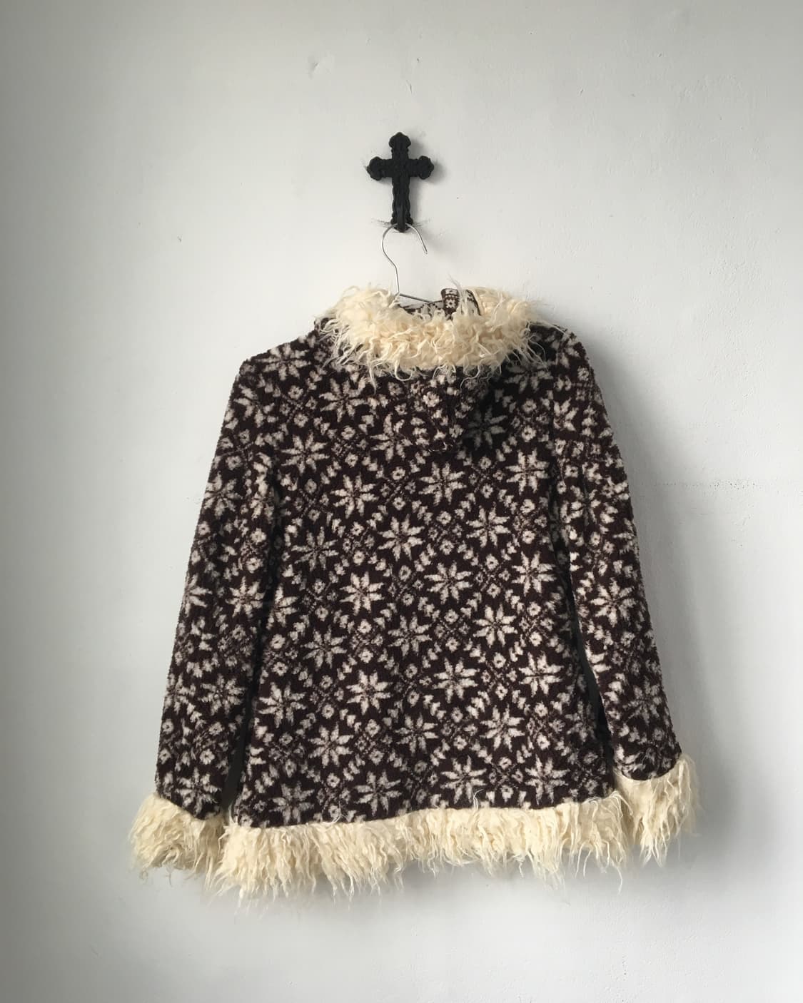 Fluffy trimming snow pattern fleece duff 상품이미지3