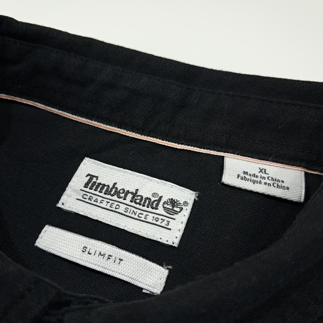 CL745 XL 팀버랜드 코튼 슬림핏 버튼다운 블랙 셔츠 남방 상품이미지3