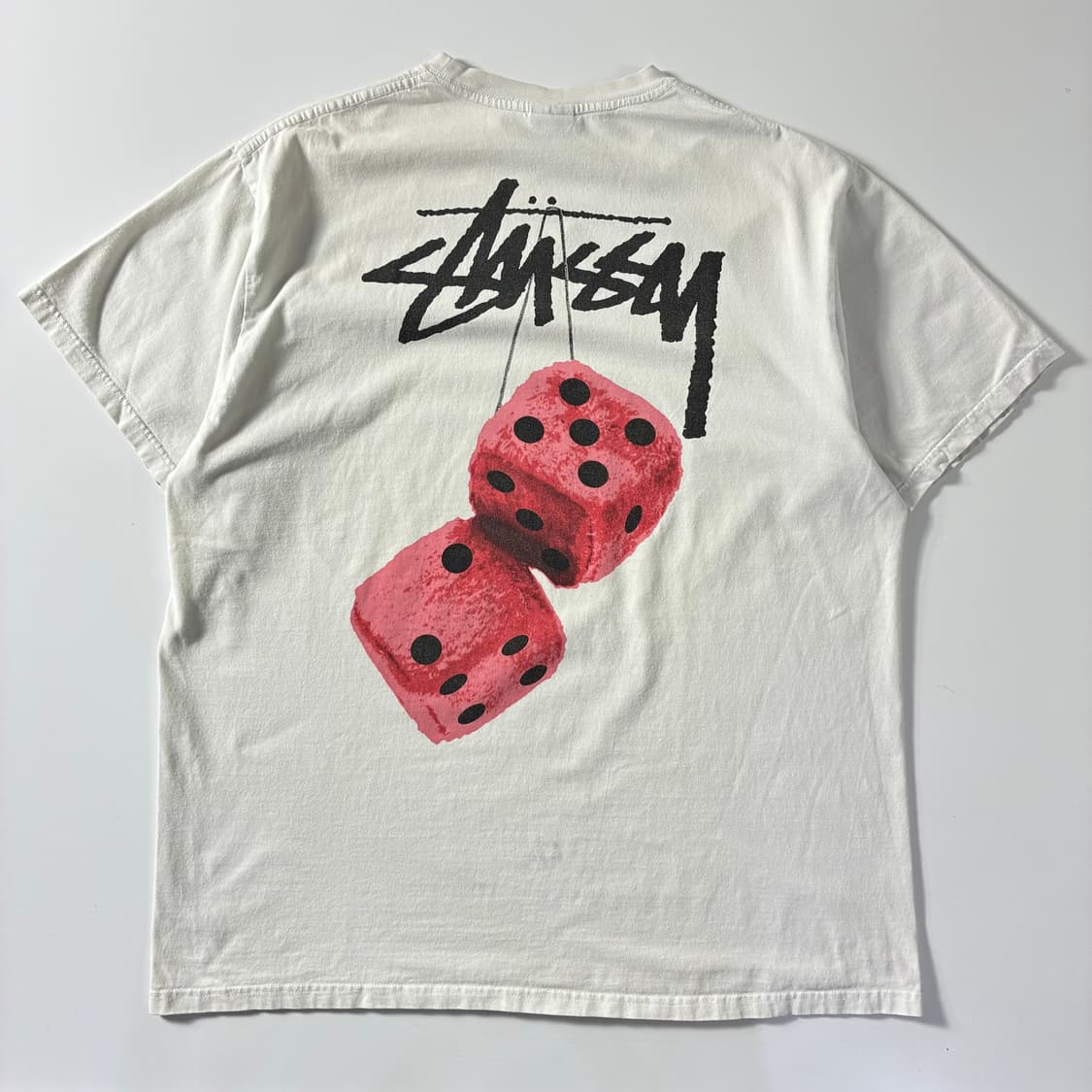 Stussy  스투시 퍼지 다이스 화이트 반팔 티셔츠  상품이미지2