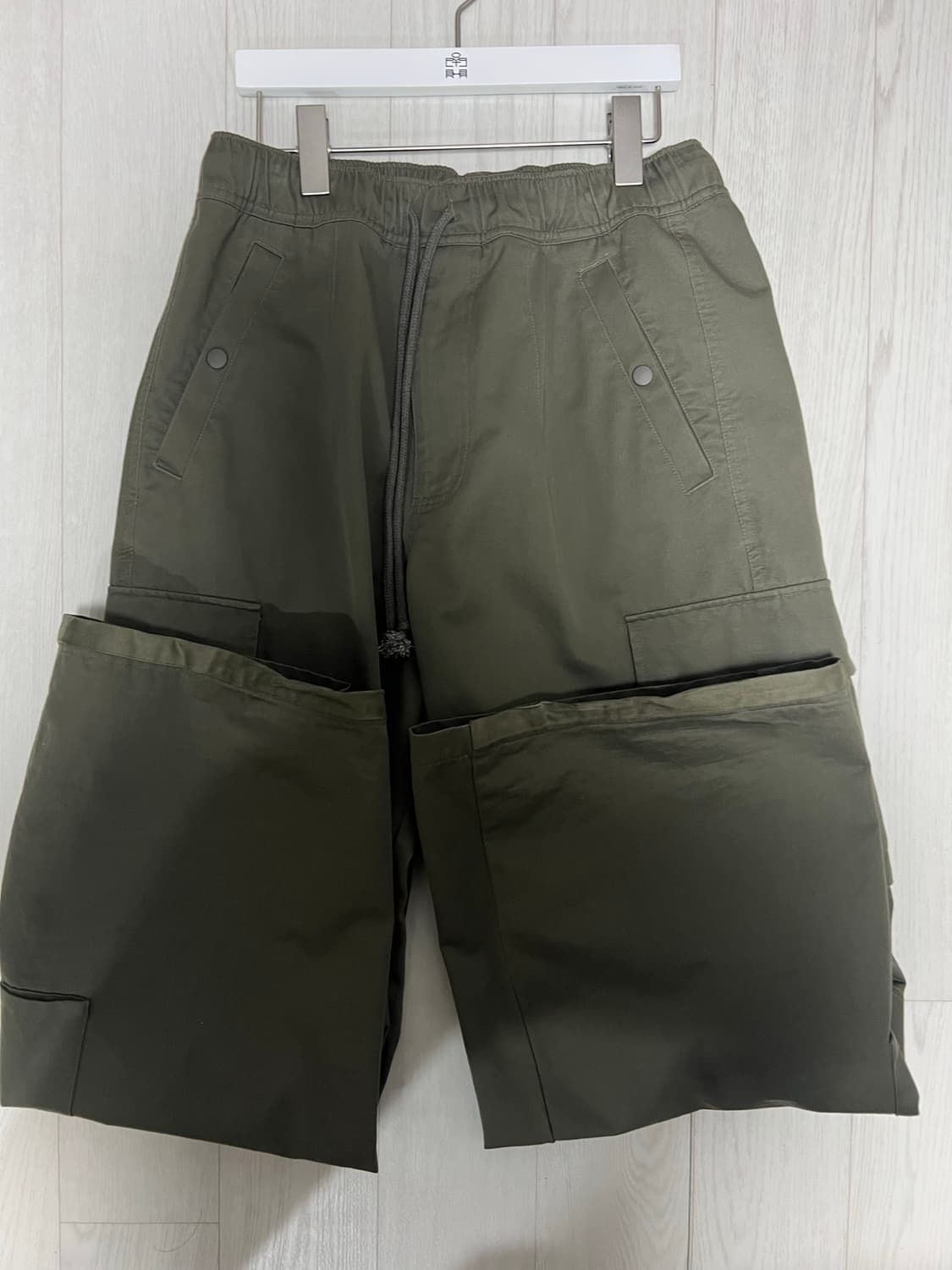 폴리테루 사이드 카고 파자마 올리브(3) 상품이미지1