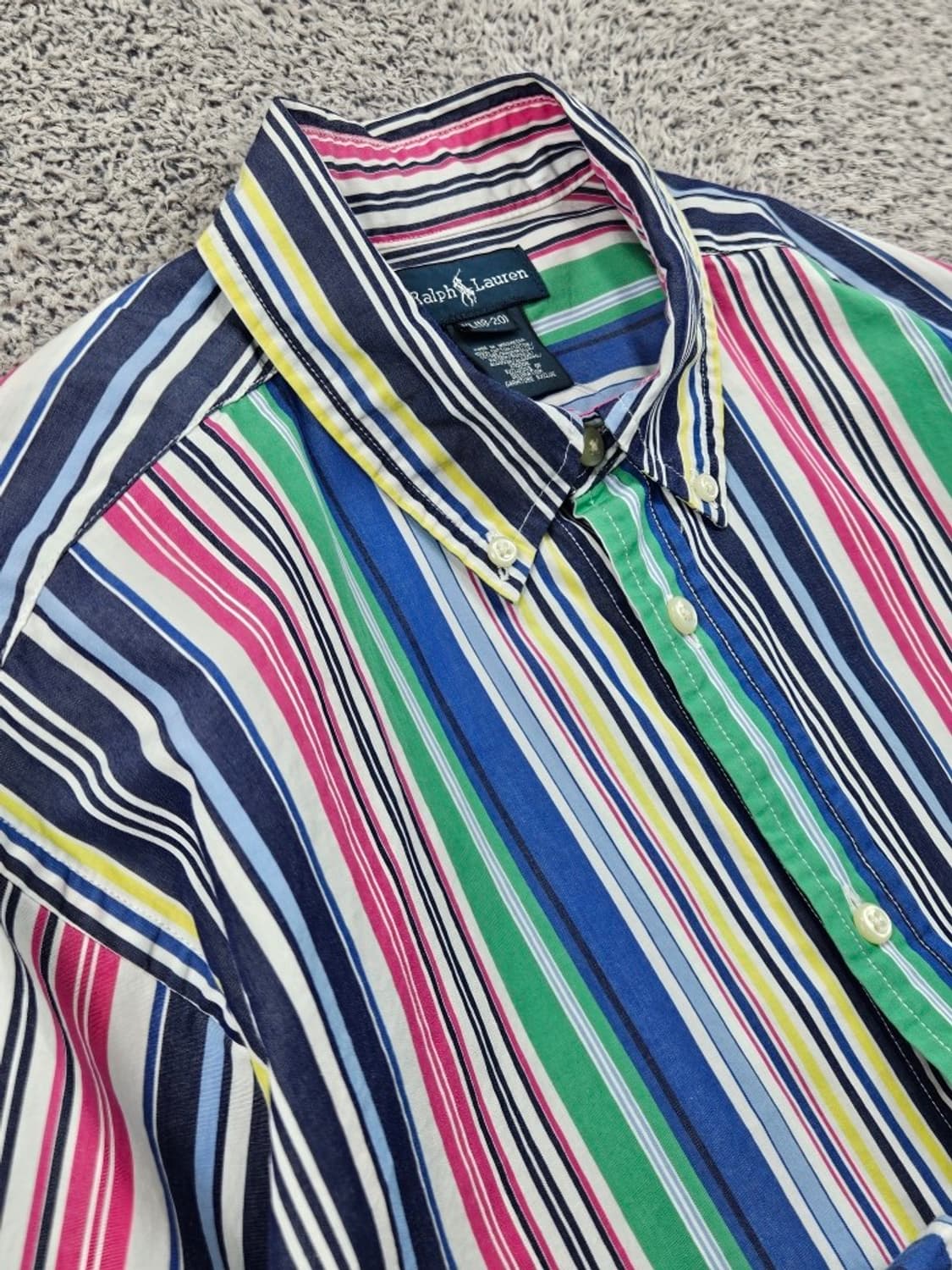 폴로랄프로렌 크롭 커스텀 멀티 스트라이프 셔츠 ( XL ) / 11666 상품이미지8