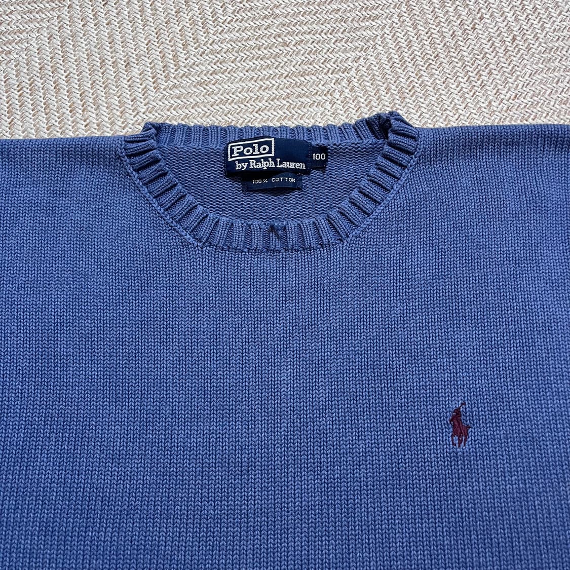 [정품] 폴로 소라 / 버건디포니 라운드 니트 [ 100 ] 상품이미지3