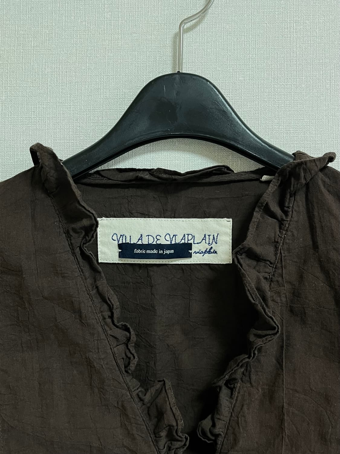 비아플레인 빅토리아 블라우스 브라운 상품이미지8