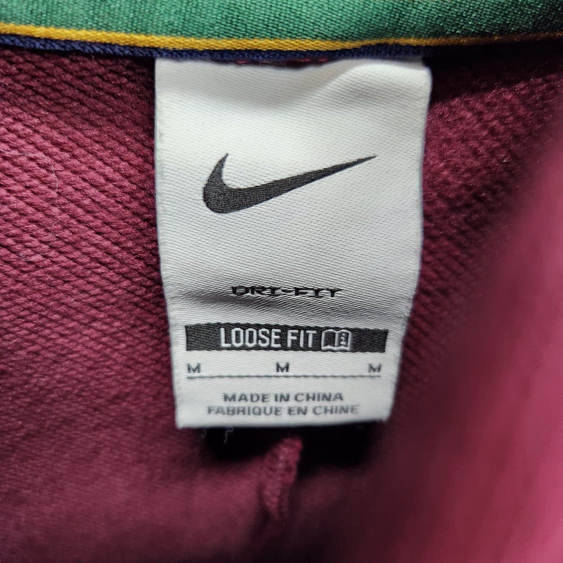 나이키 테니스코트 로고 헤리티지 버건디 후드티 M(L~XL) 상품이미지5