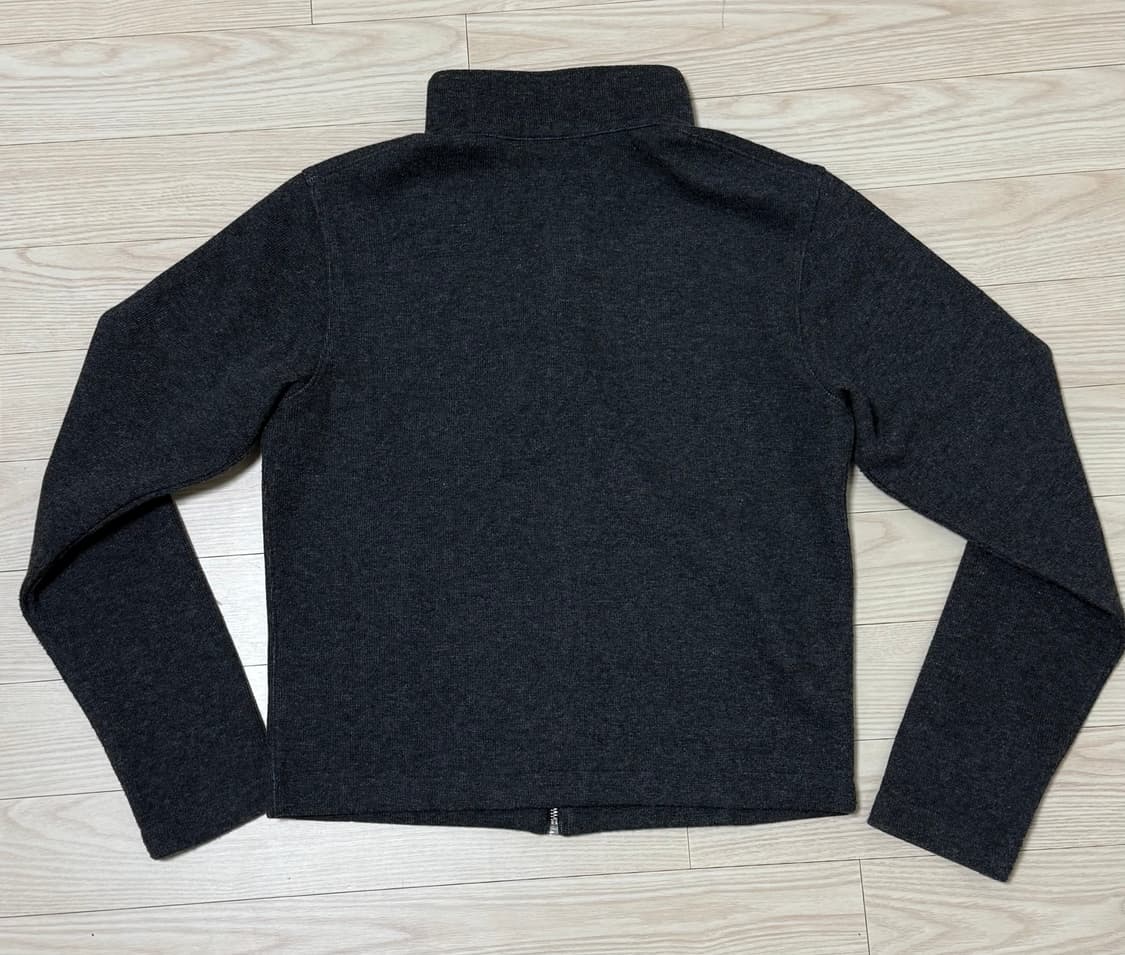 [2] 모노프리베 텍스쳐드 하이넥 집업 차콜 상품이미지3