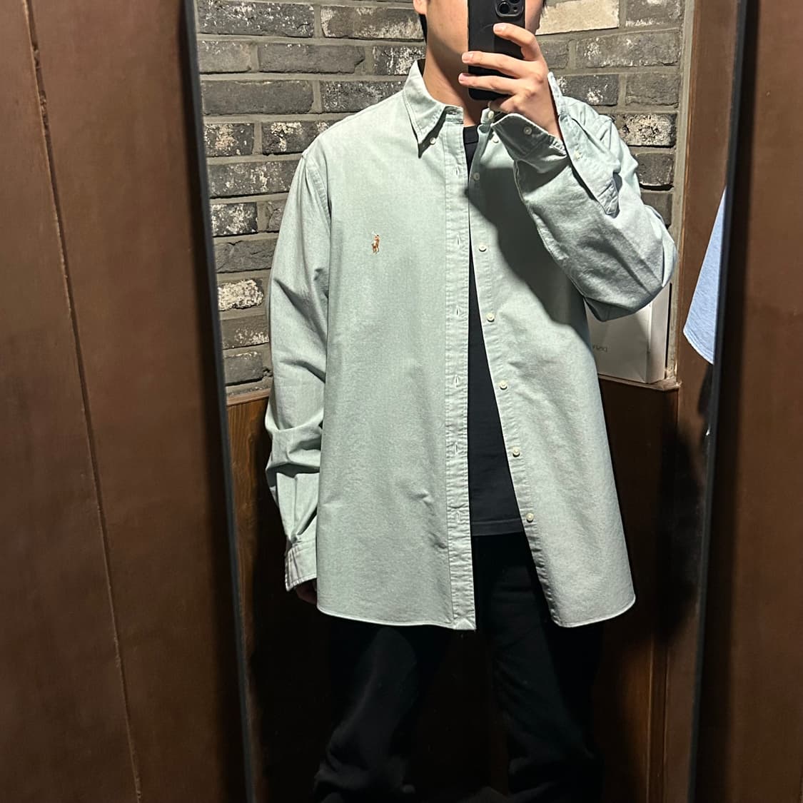 XXL) 폴로 랄프로렌 클래식핏 옥스포드 셔츠 큐알탭 신형 상품이미지10