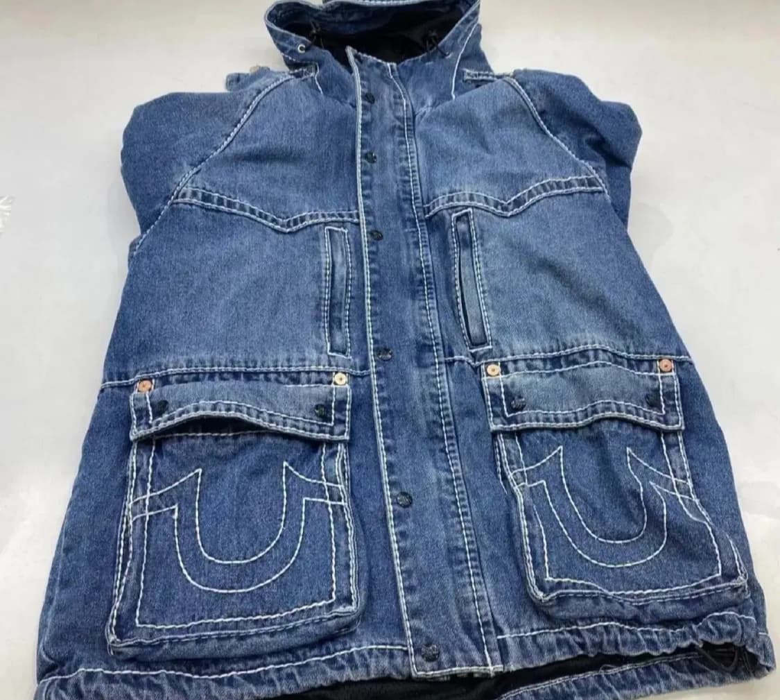 트루릴리전 x 페치 데님 파카 인디고 S 20.0 상품이미지3