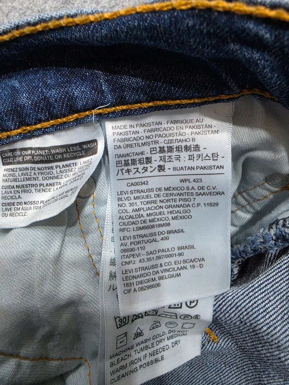 리바이스 502 테이퍼드 진 데님팬츠 청바지 34 x 32 상품이미지9