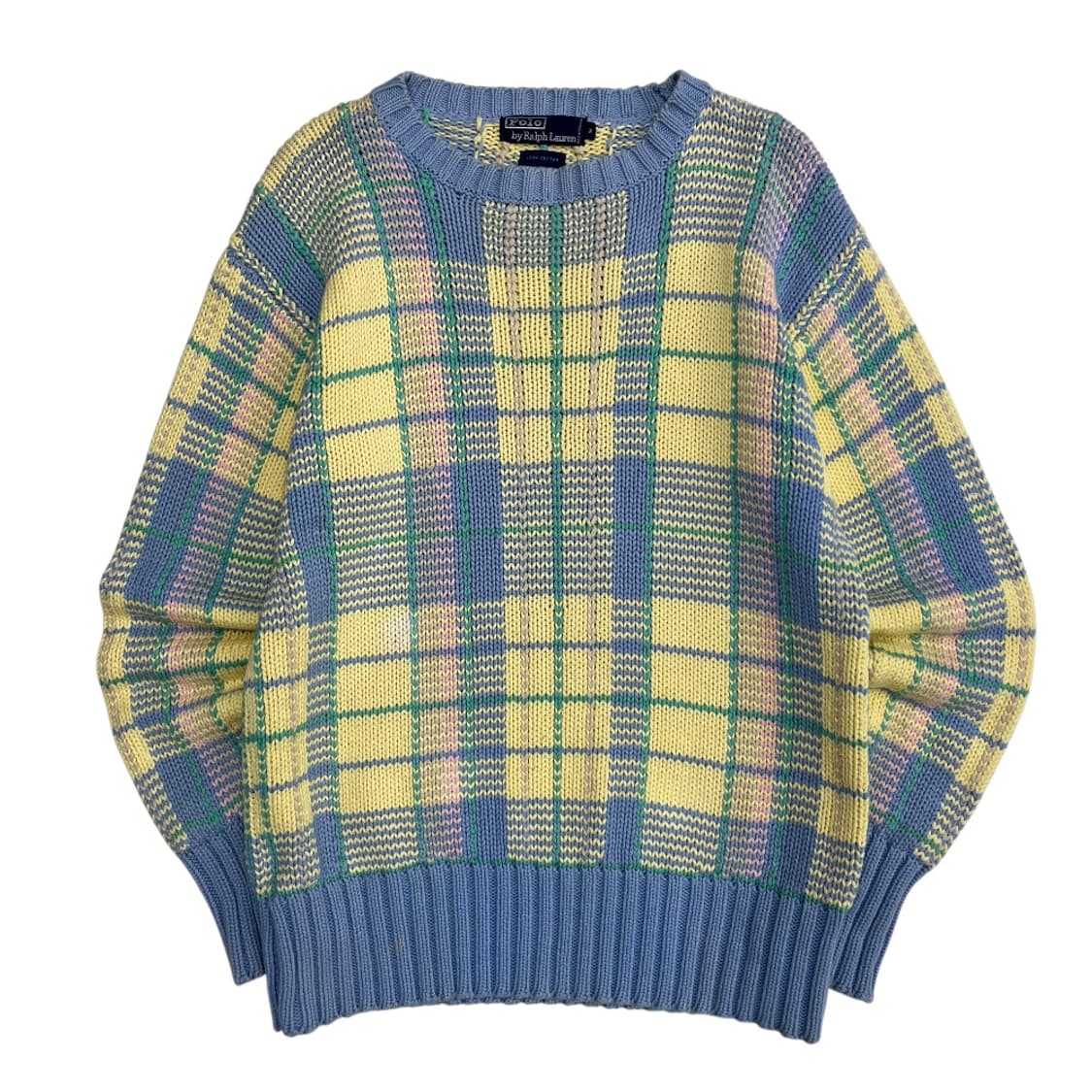 폴로 랄프로렌 파스텔 체크패턴 니트 M 상품이미지2