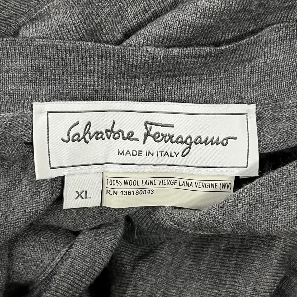 [정품/XL] 살바토레 페라가모 그레이 가디건 b15 상품이미지5
