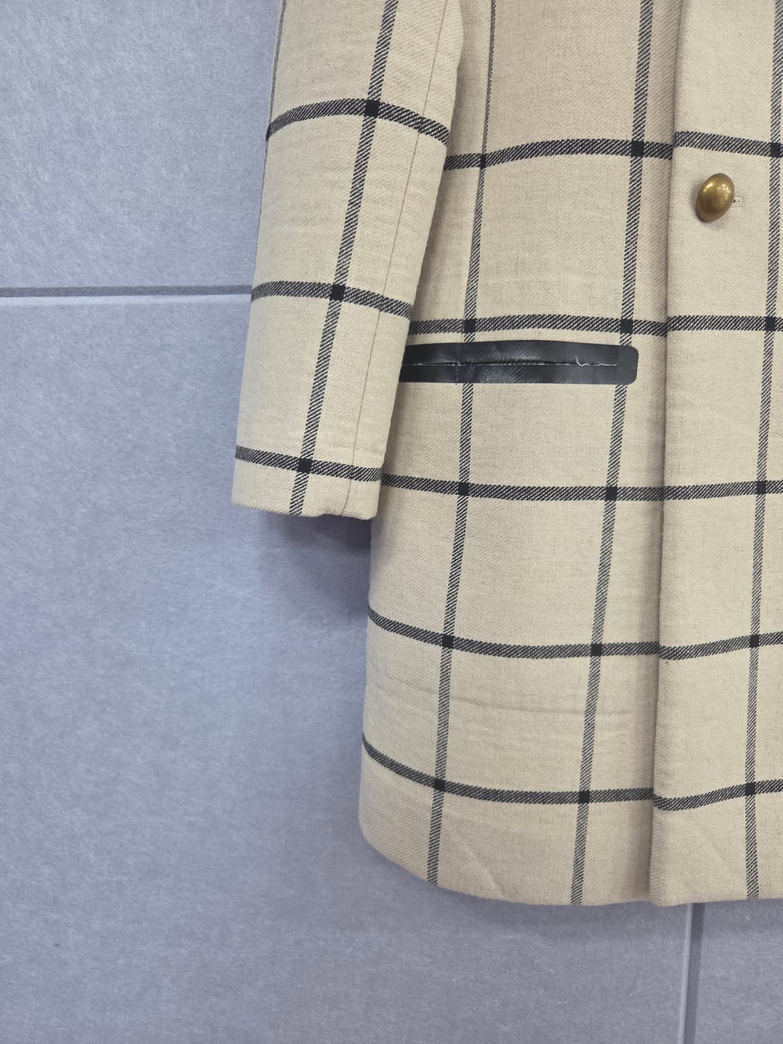 TORY BURCH 토리버치 윈도우페인 체크 더블 코트 상품이미지3