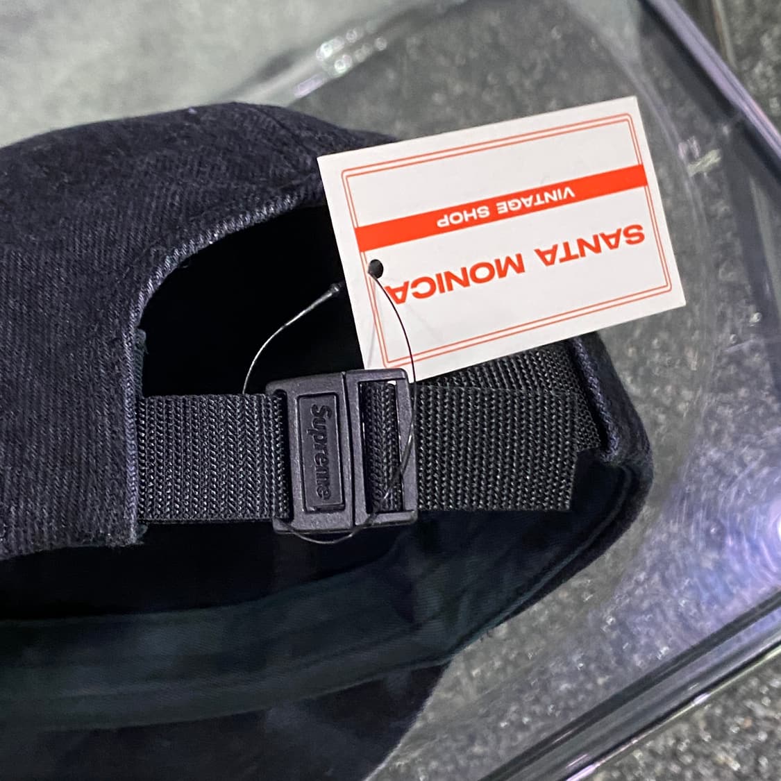 슈프림 블랙 데님 캠프 캡 B3810 상품이미지4