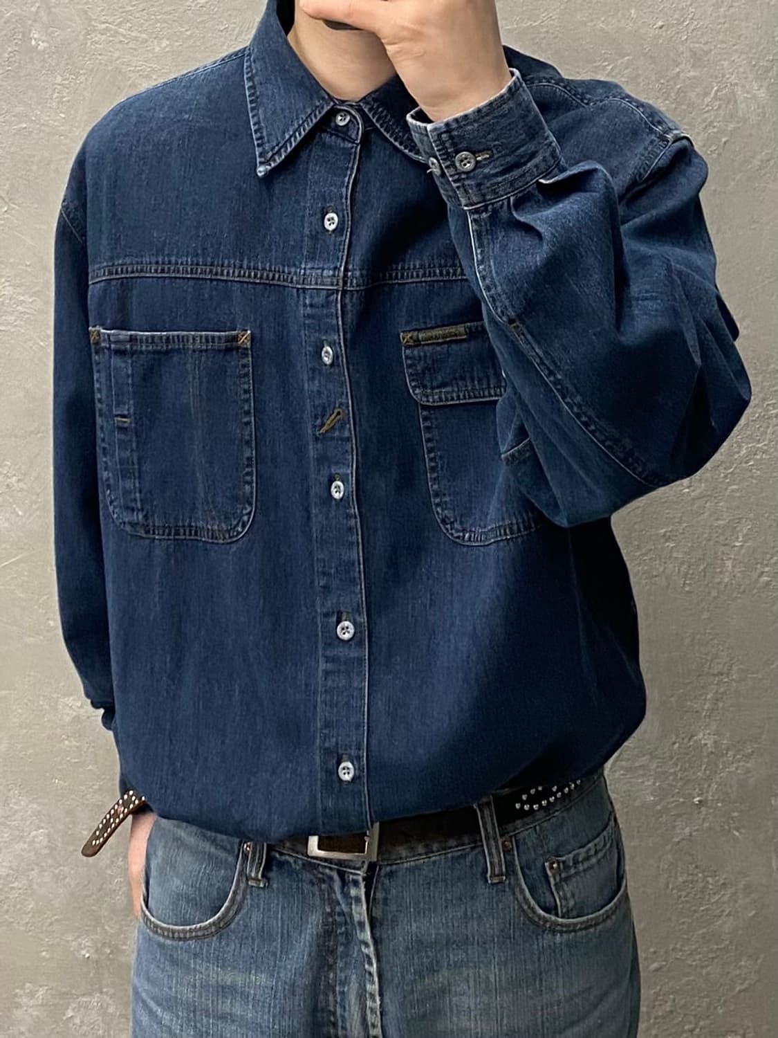 [105] 90-00s 캘빈클라인 빈티지 데님셔츠 상품이미지9