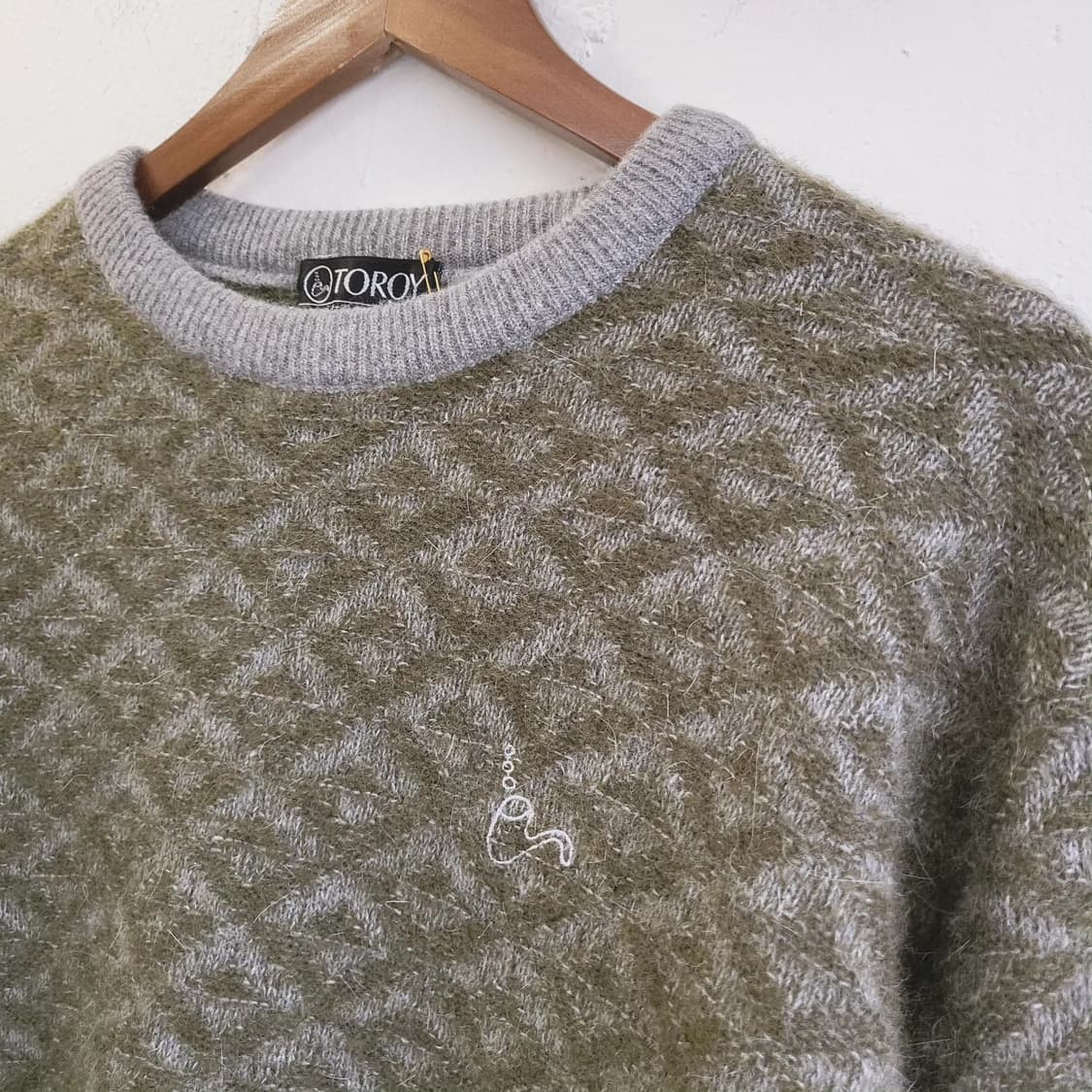 Toroy 시보리 배색 울 스웨터(Japan made) 상품이미지3