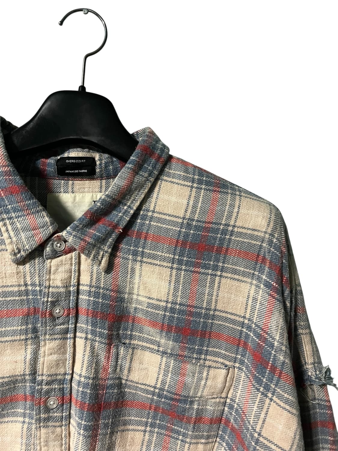 [XL] R13 슈레드 심 플란넬 드롭 셔츠 상품이미지2