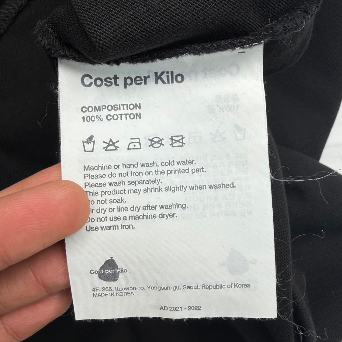 코스트퍼킬로 블랙 프린팅 롱슬리브 L 상품이미지8