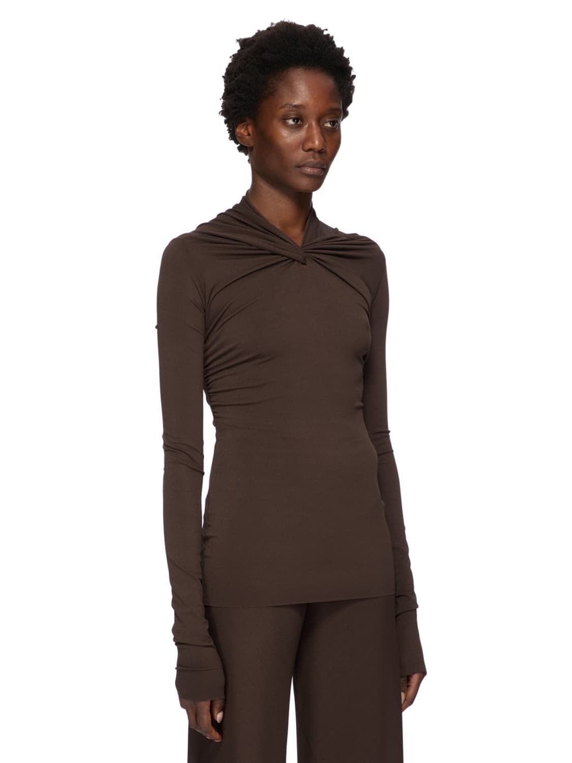 [40,44]릭오웬스 CONCORDIANS 드레이프 탑/브라운 상품이미지3