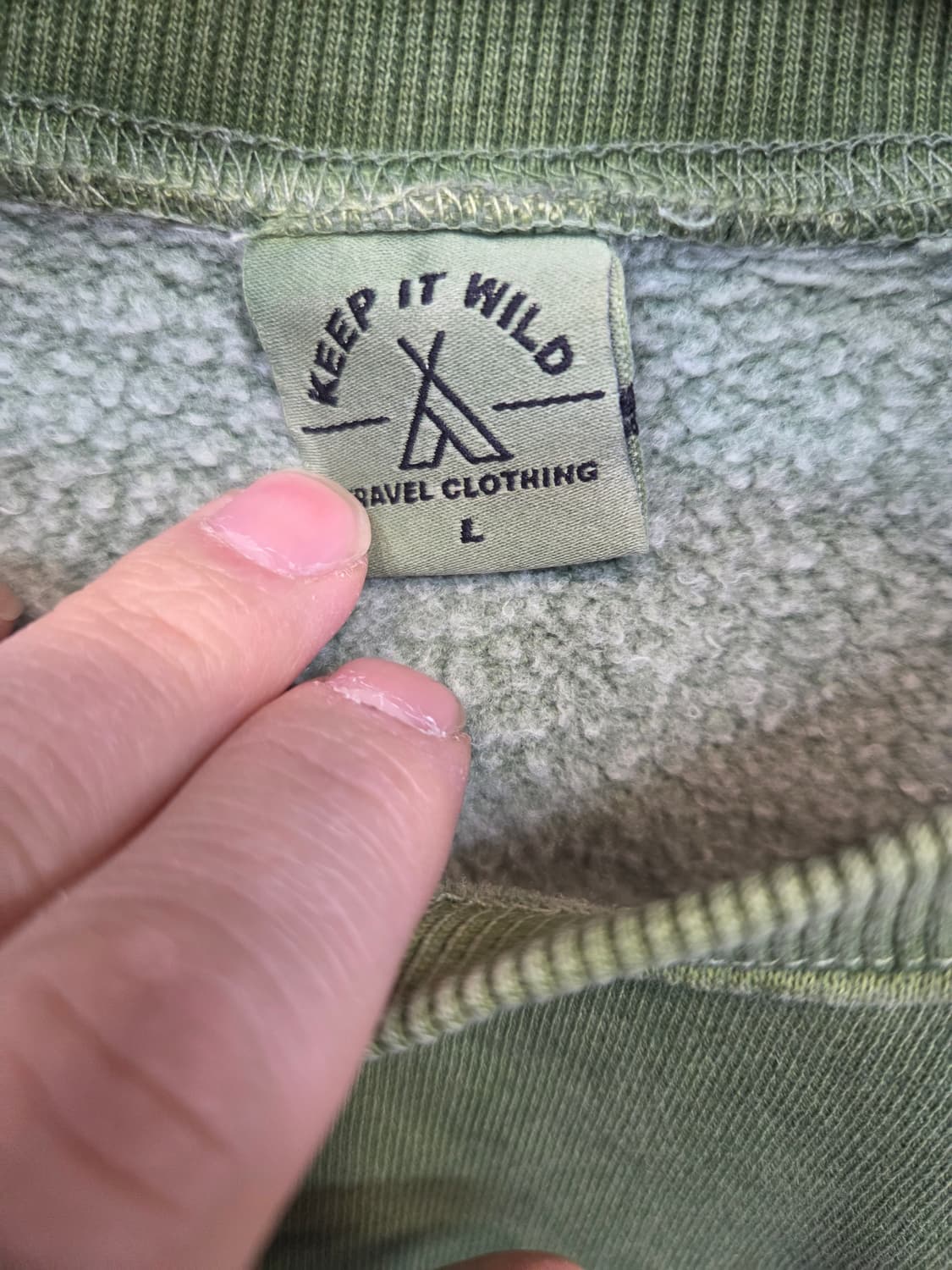 트래블 캑터스 피그먼트 기모 맨투맨 L 상품이미지3