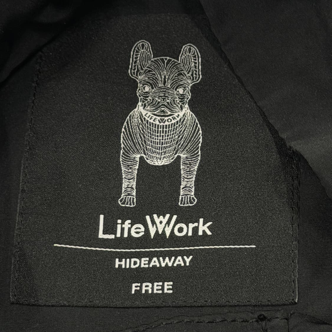 라이프워크 여성 라독 포인트 오버핏 롱 바람막이 점퍼 블랙 상품이미지4