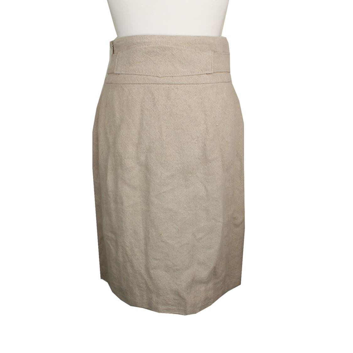 발렌시아가 베이지 린넨 주름 플레어 스커트 상품이미지4