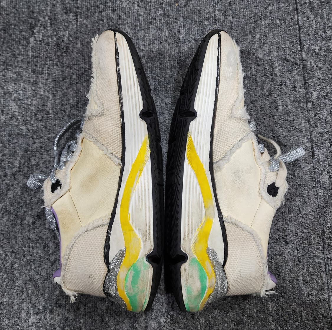 골든구스 러닝 솔 디스트레스드 레더 캔버스 스니커즈 38 상품이미지4