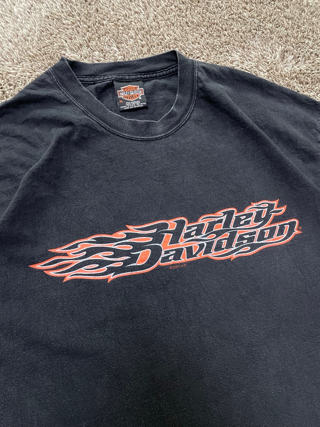 Harley davidson tee 빈티지 할리데이비슨 플레임 티셔츠 상품이미지1