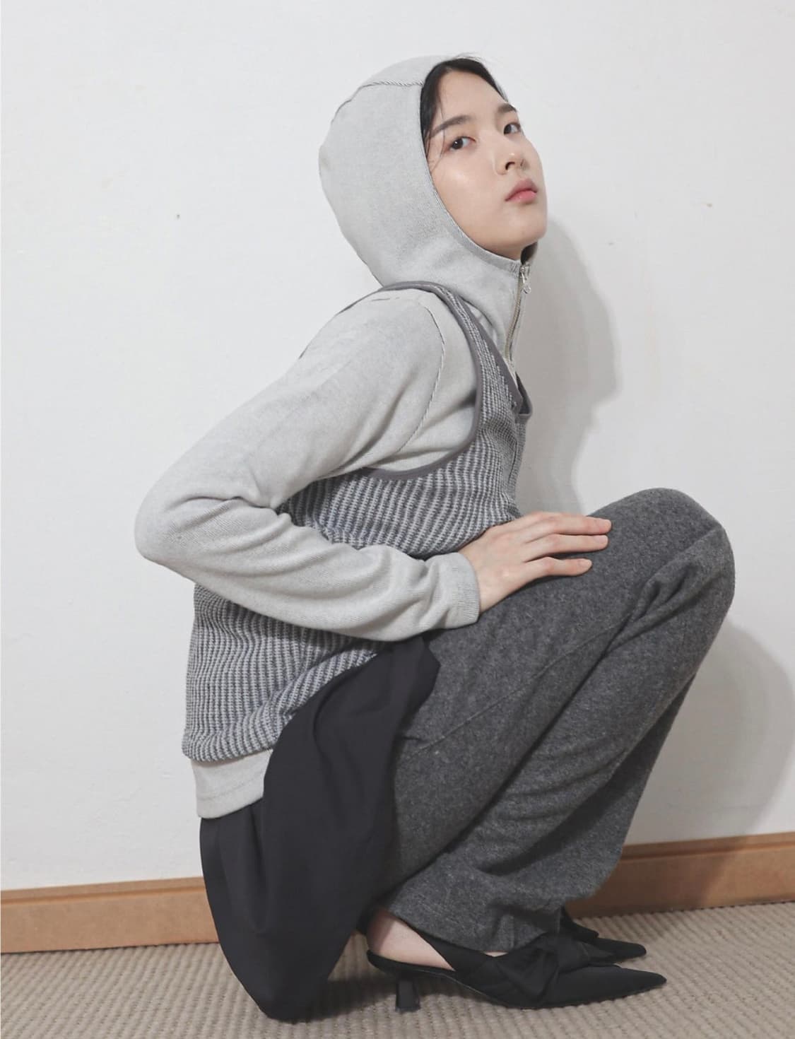 영마일웨어 바라클라바 니트 집업 상품이미지2