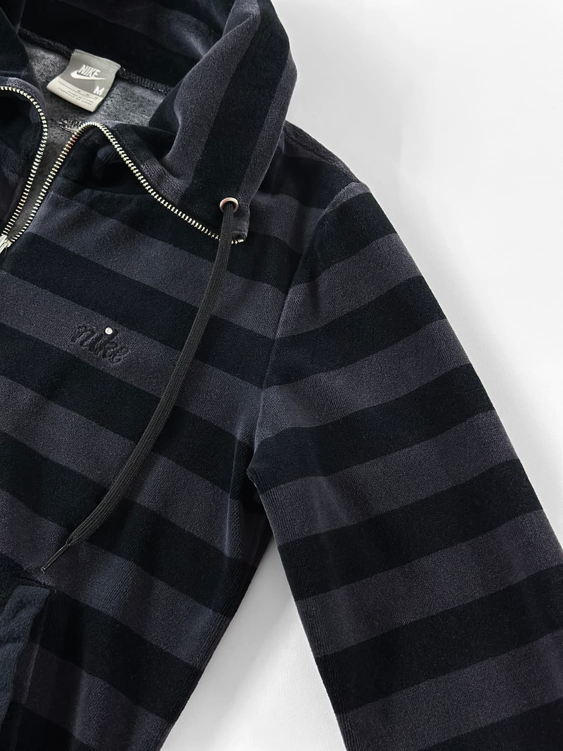 00s 나이키 벨로어 스트라이프 카울 넥 집업 상품이미지5