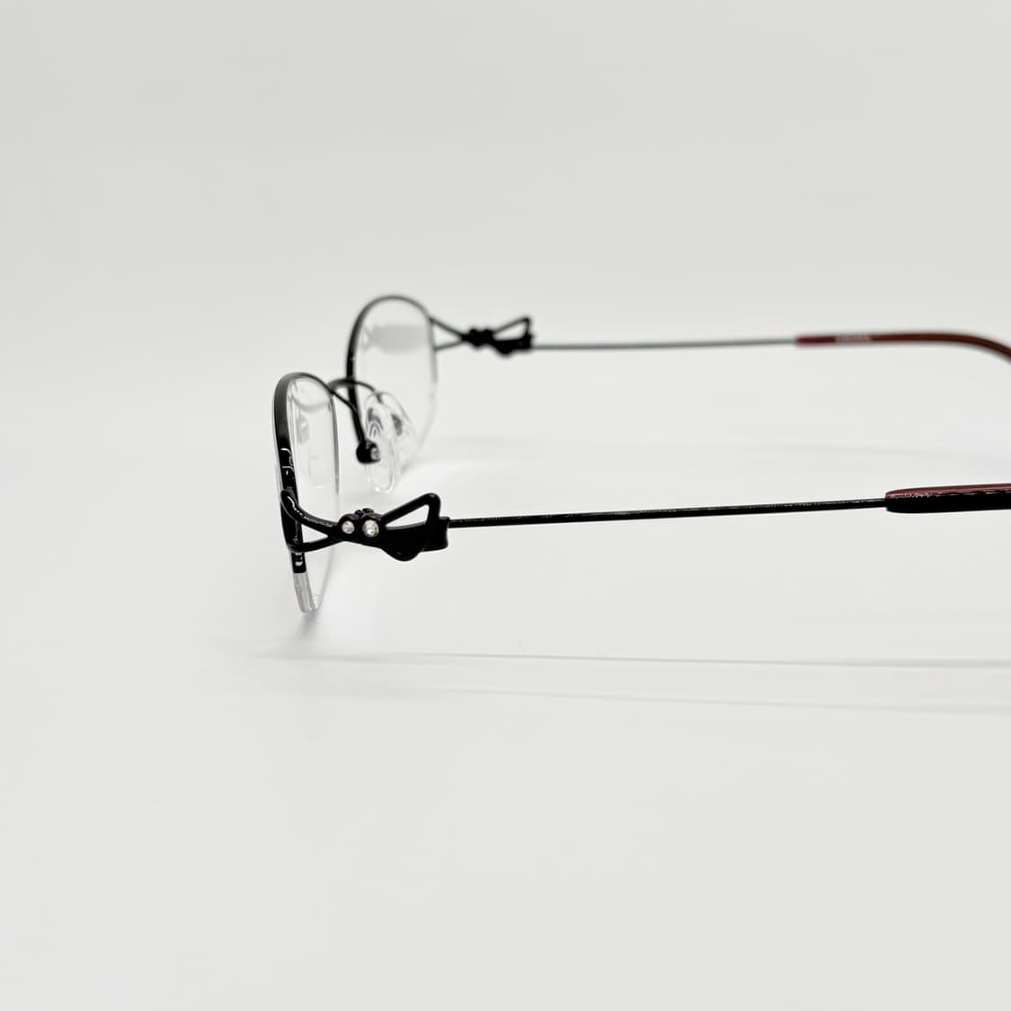 ZIESEL 큐빅 블랙 사각 반무테 상품이미지6