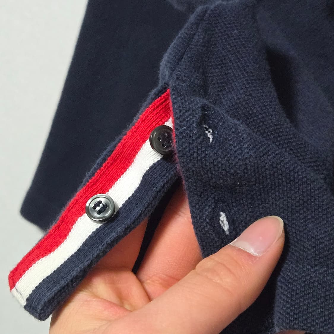 톰브라운 네이비 코튼 롱슬리브 니트 / 남성 니트/ 남자 롱슬리브  상품이미지4