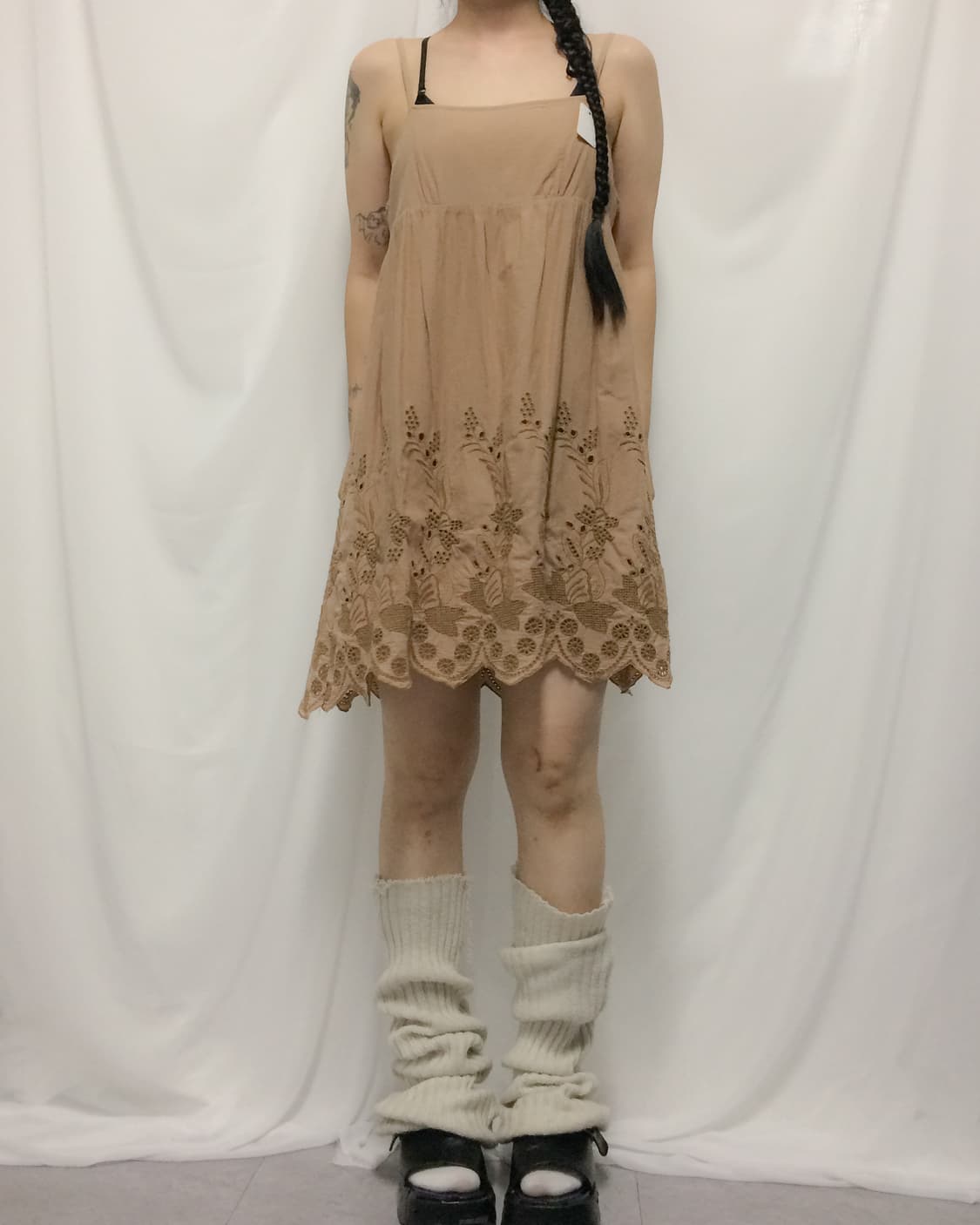 Punching point sleeveless one piece 상품이미지4
