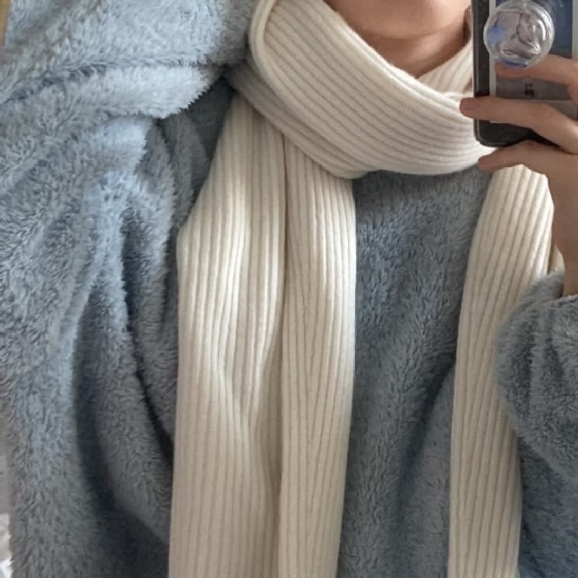 아모멘토 볼레로머플러가디건 아이보리 상품이미지3