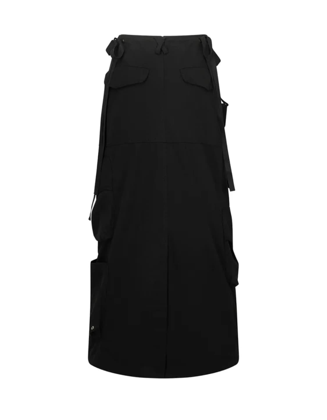 택포•나체 nache STRAP CARGO MAXI SKIRT BLACK 상품이미지2