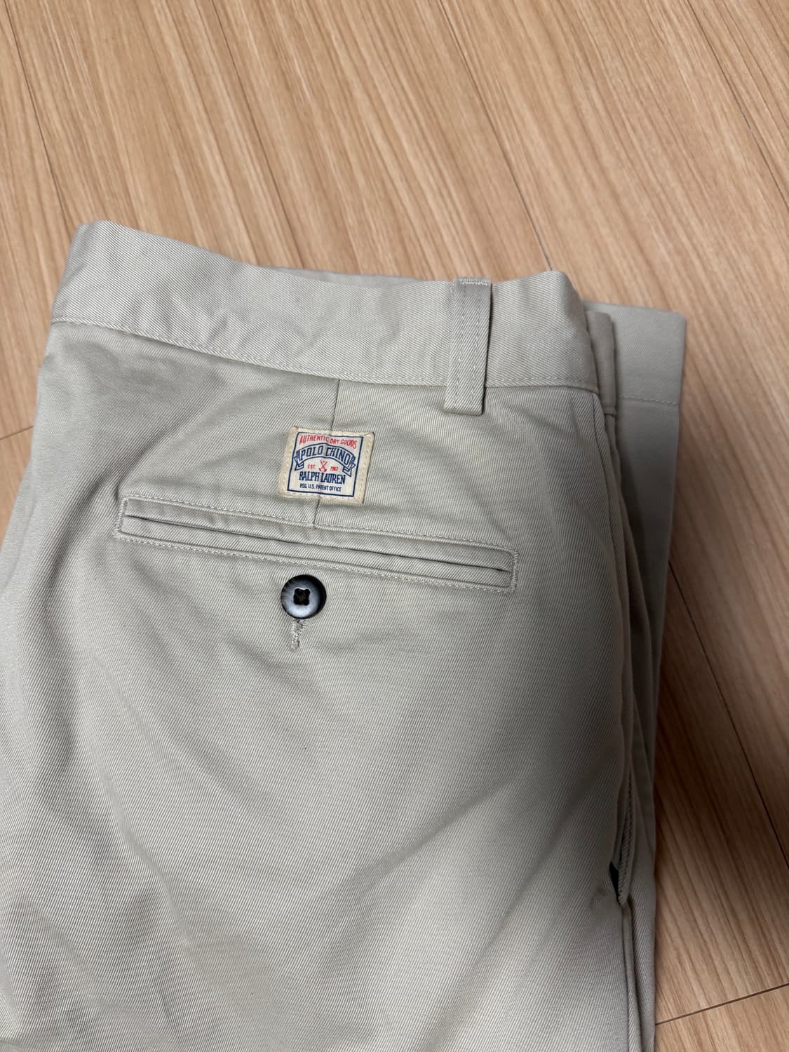 폴로 휘트먼 투플리츠 릴렉스핏 치노팬츠33/32 워시드카키 상품이미지3