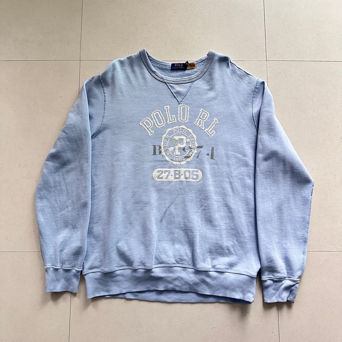 폴로 랄프로렌 P-Wing 피윙 맨투맨 스카이블루 L 상품이미지1