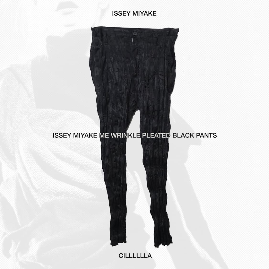 ISSEYMIYAKE me 이세이미야케 미 링클 플리츠 주름 블랙 팬츠 상품이미지1