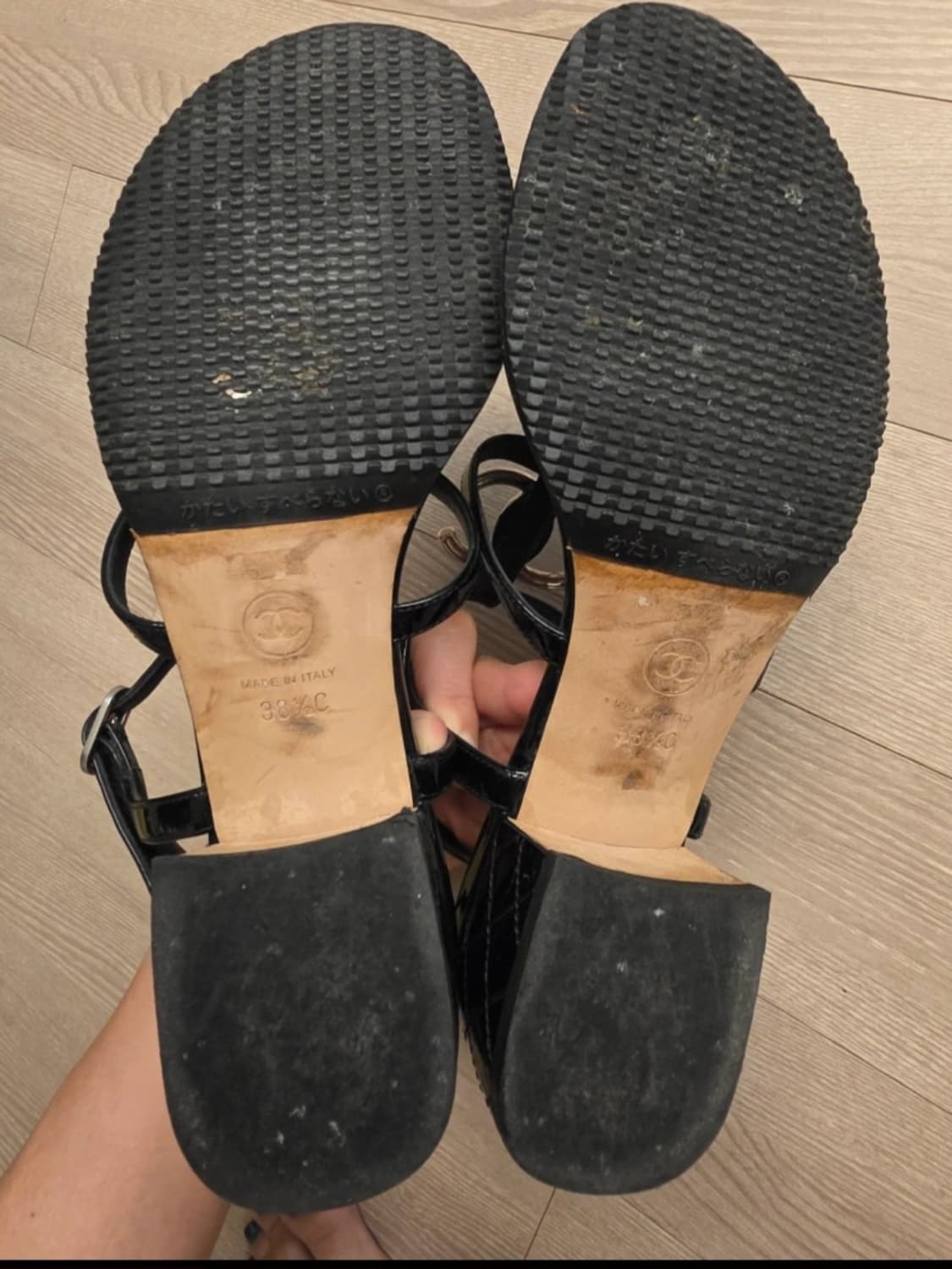 샤넬 블랙 샌들 38.5(245) 상품이미지6