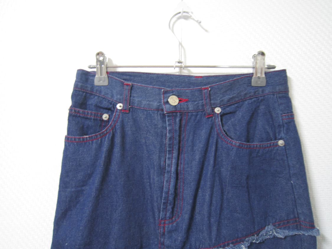red stitch denim skirt 상품이미지3