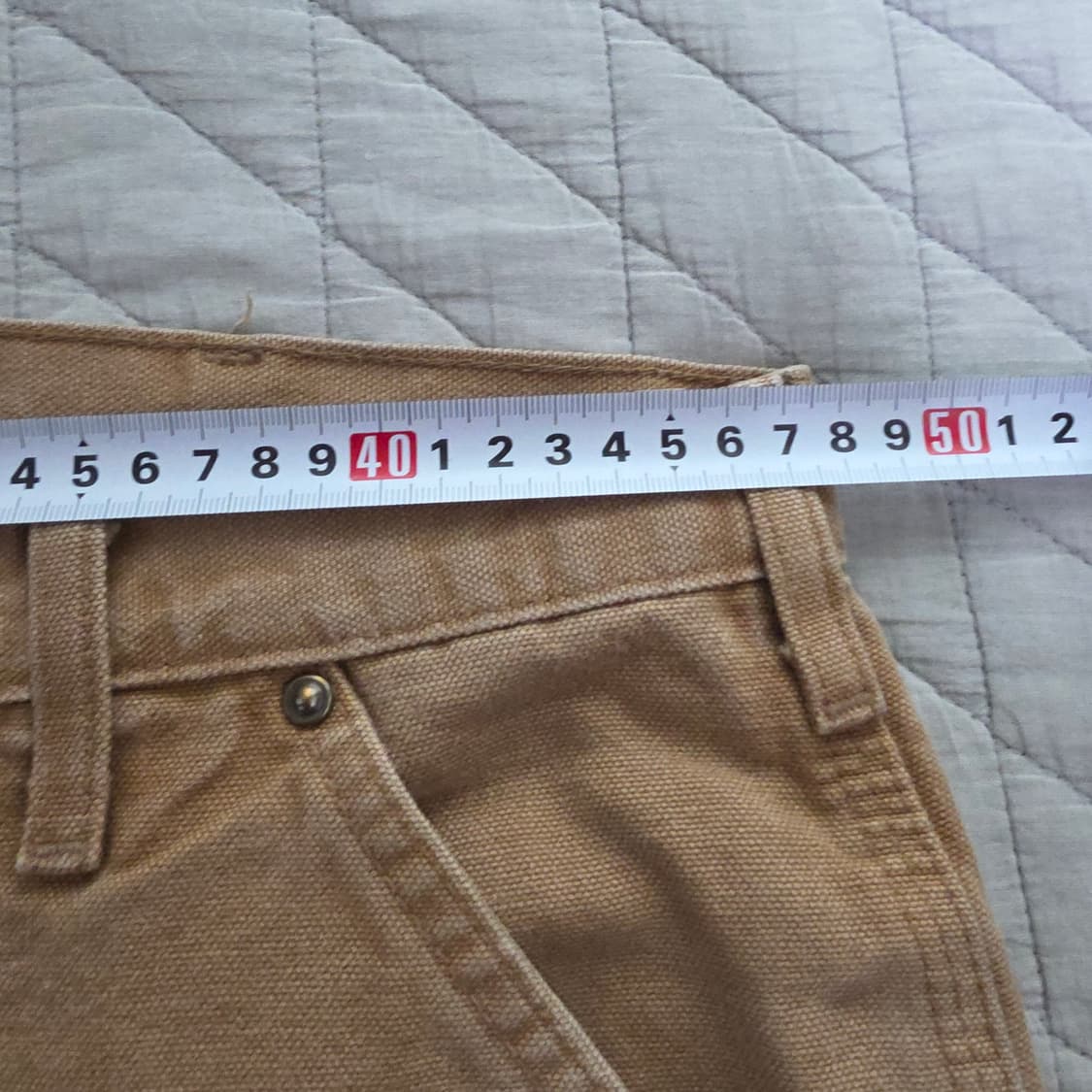 [38X34] 칼하트 더블니 B136 BRN 워크팬츠 굿 T-6 상품이미지10