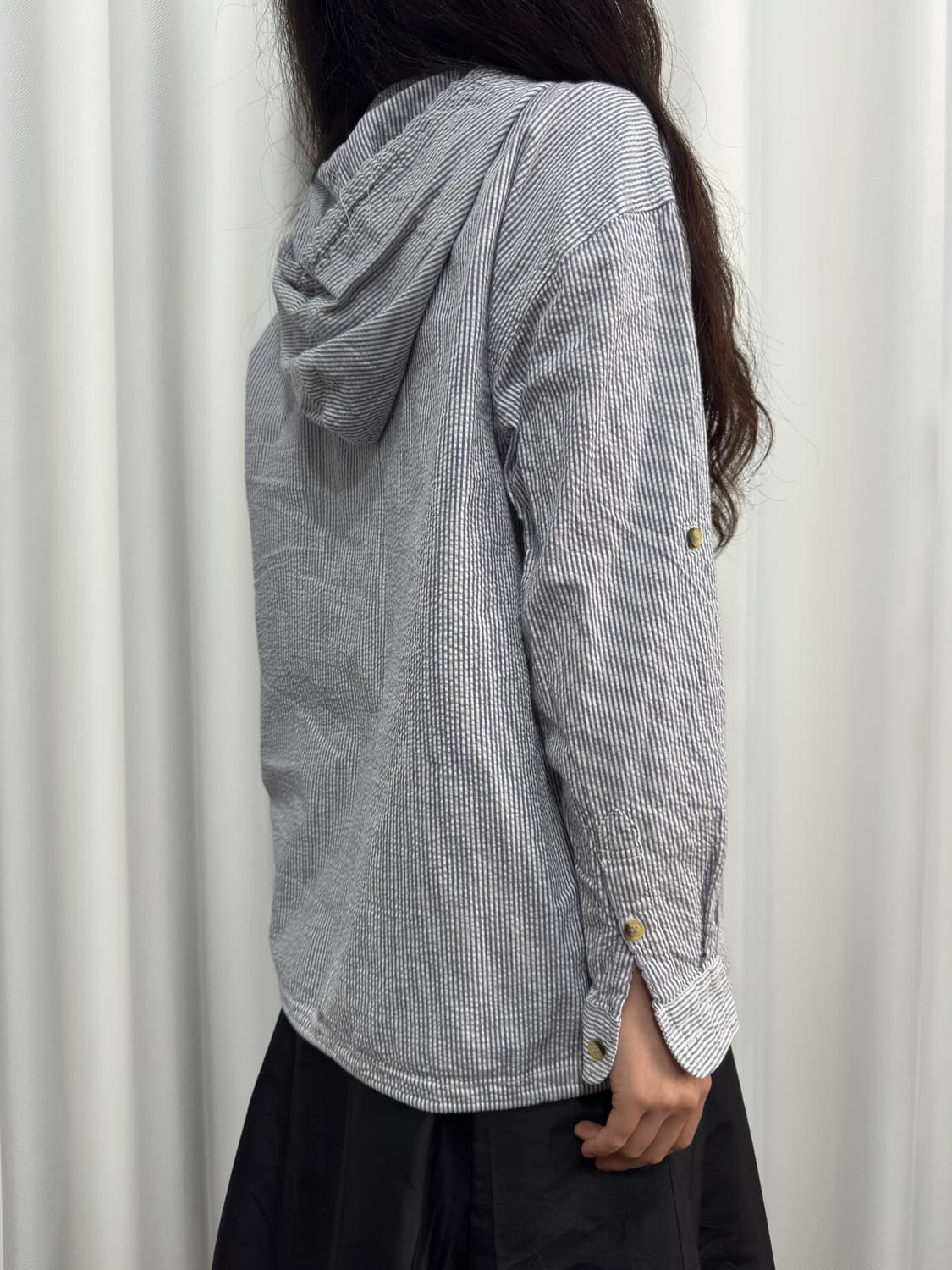 stripe hood zipup 상품이미지3