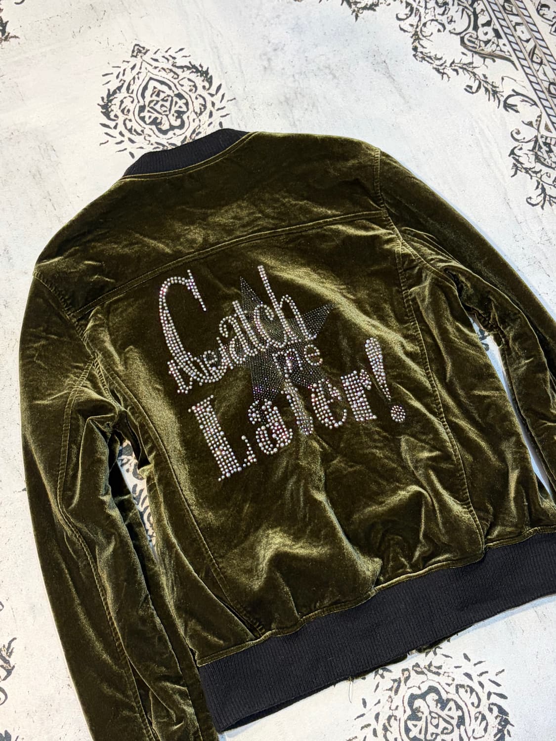 Y2K olive star cubic blouson jacket 상품이미지7