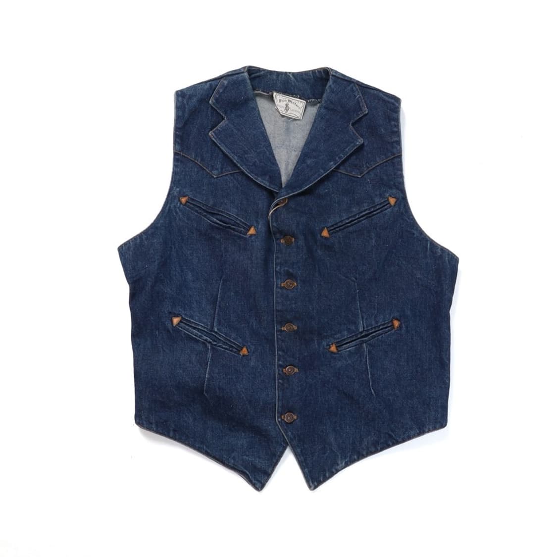 70sPolo Western Ralph Lauren Denim Vest  상품이미지1