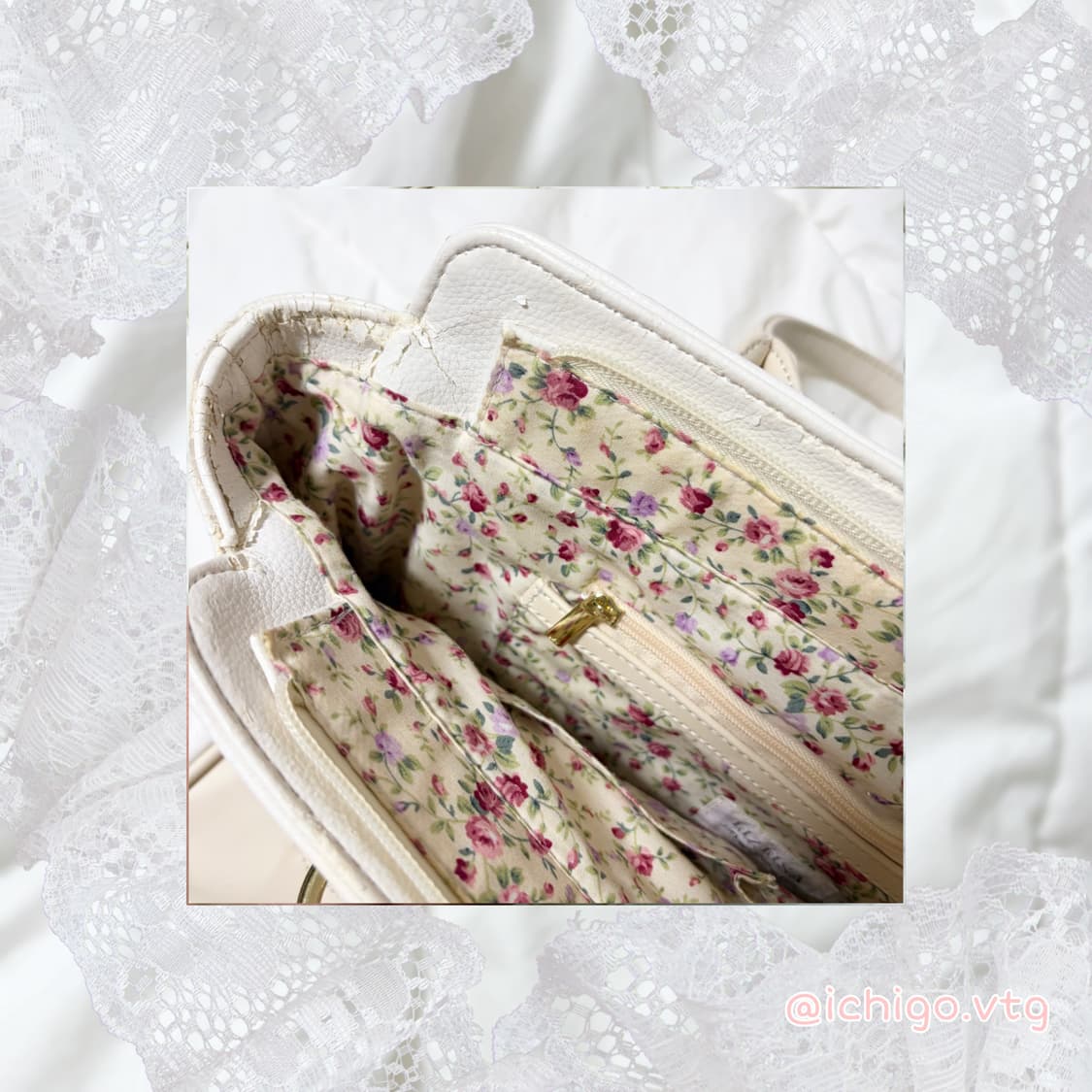 리즈리사 Lizlisa 로즈 빈티지 히메갸루 빅 보부상 백 상품이미지10