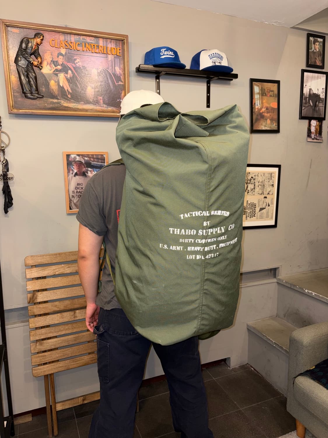 80-90’s US Army stencil duffle bag 상품이미지2