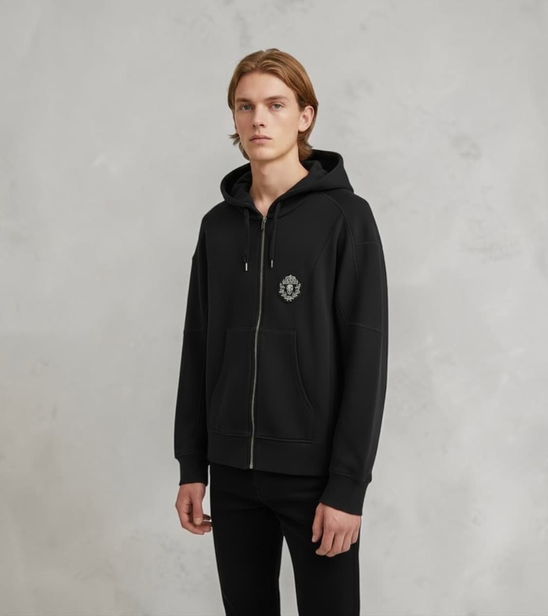 L/ 알렉산더맥퀸 스컬 블랙 솔리드 후드집업(새상품) 상품이미지1