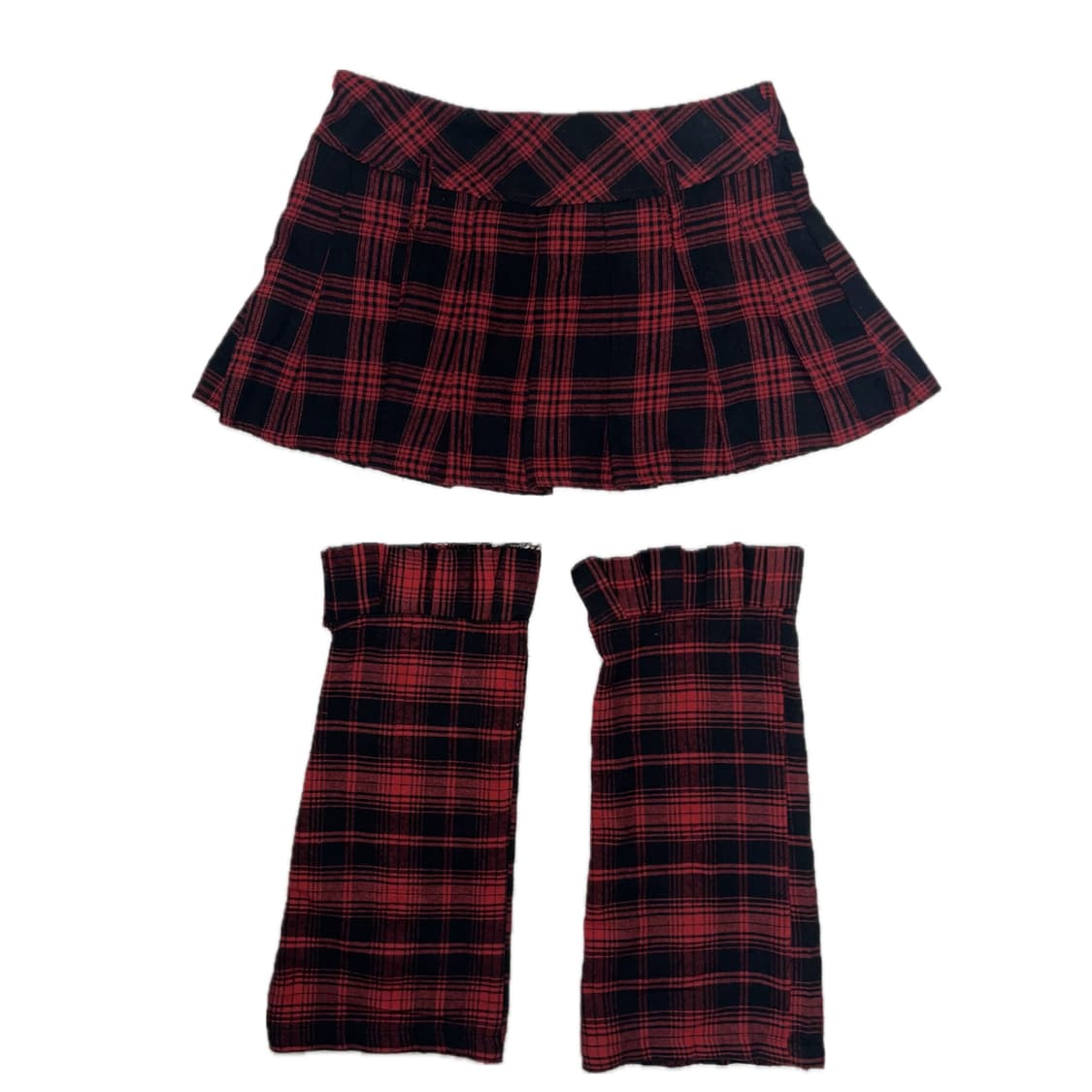 캐캐체 펑크 체크스커트 레그워머 세트 상품이미지1