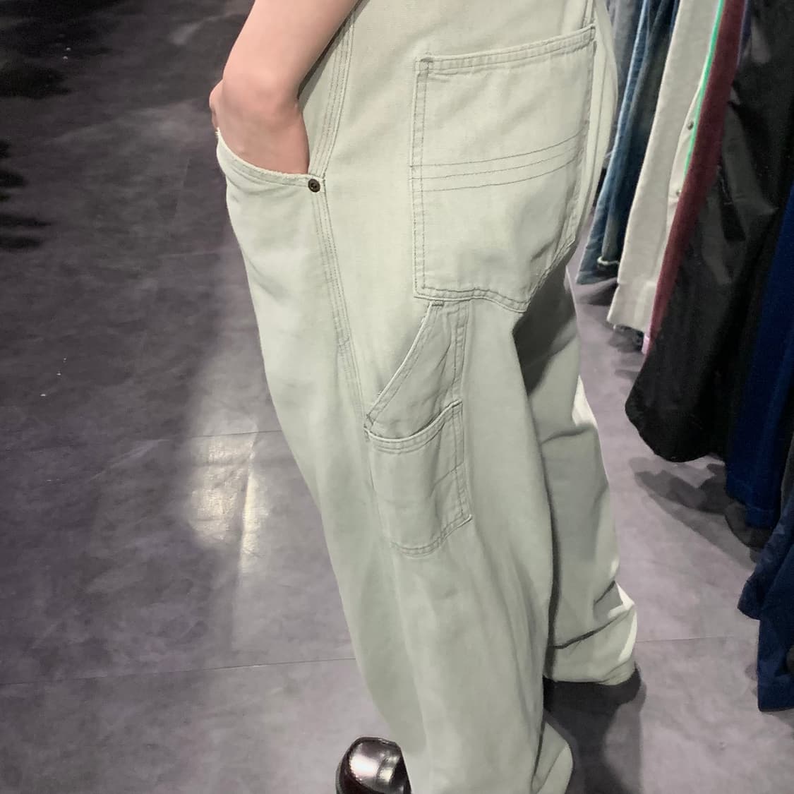 [IM] vtg 와이드 카펜터 팬츠 라이트 그레이 상품이미지4