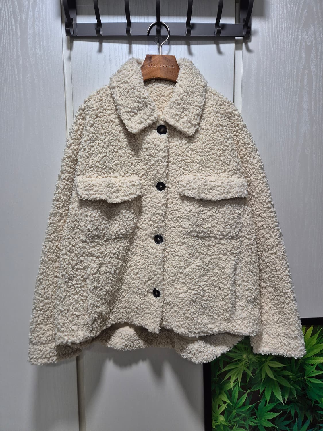 빈티지 아이보리 뽀글이 양털 자켓.새상품 상품이미지1