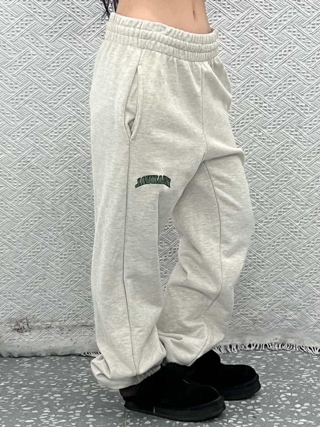 노메뉴얼 빈티지 캐주얼 멜란지 밴딩 스웻팬츠 L C10321 상품이미지1